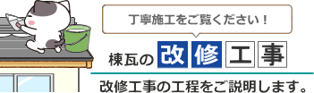 洋式瓦の棟直し工事のご案内